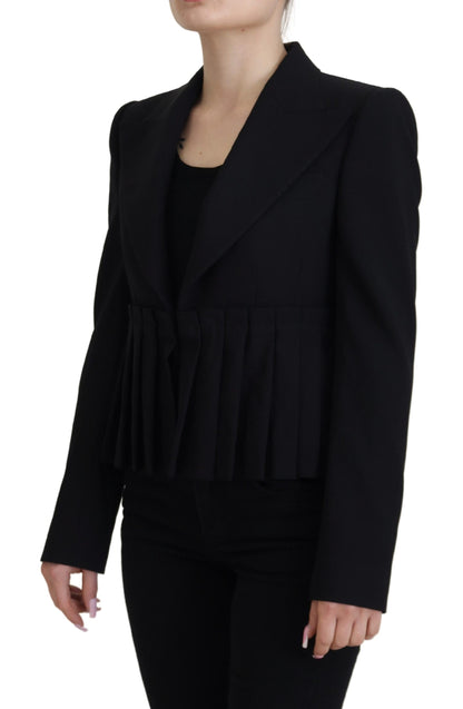 Dolce &amp; gabbana blazer en laine stretch noir