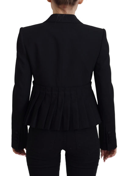 Dolce &amp; gabbana blazer en laine stretch noir