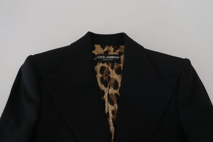 Dolce &amp; gabbana blazer en laine stretch noir