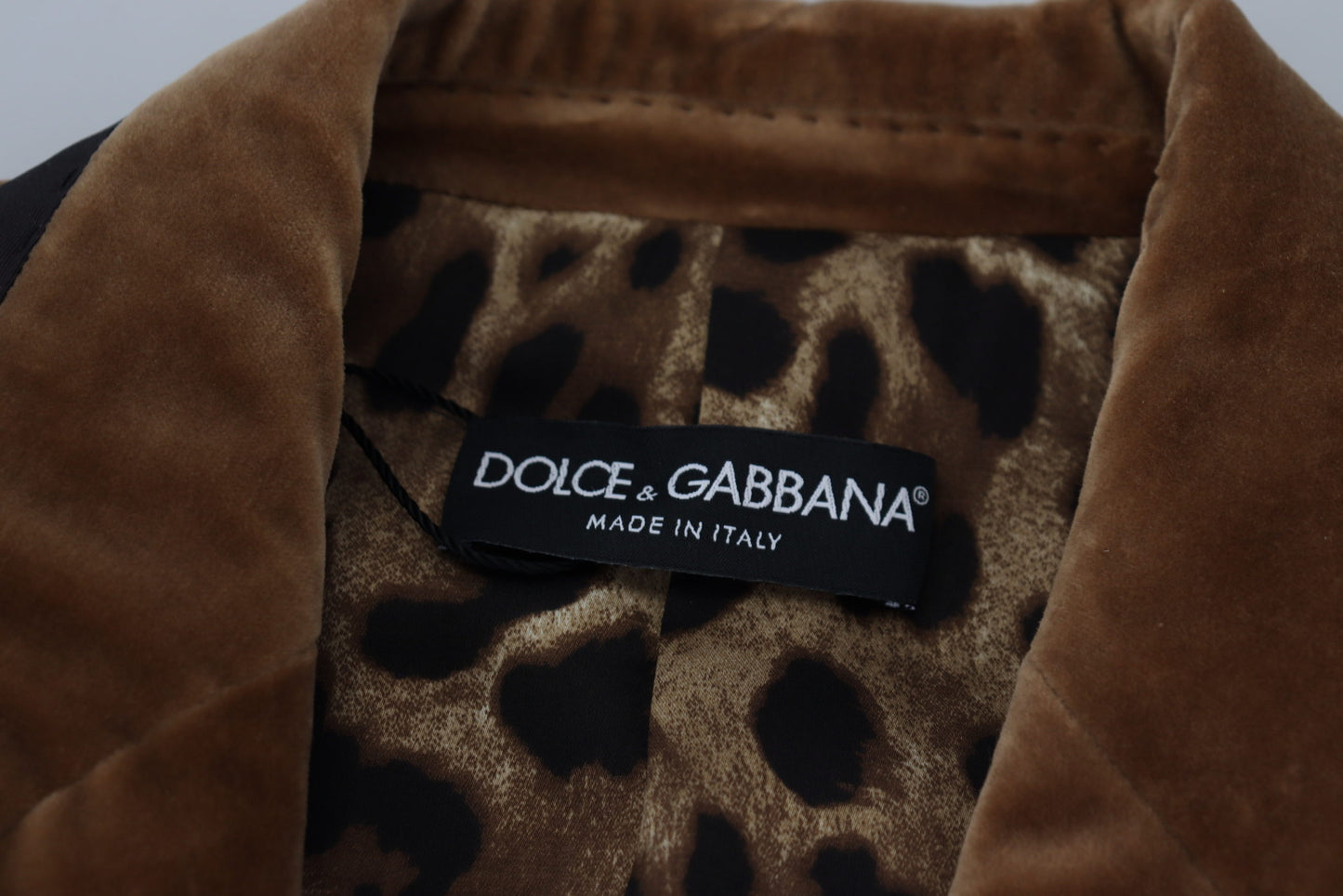 Dolce &amp; gabbana veste blazer marron croisée à double boutonnage