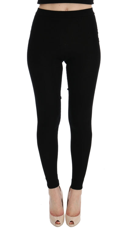 Pantalon en cachemire noir Dolce &amp; gabbana