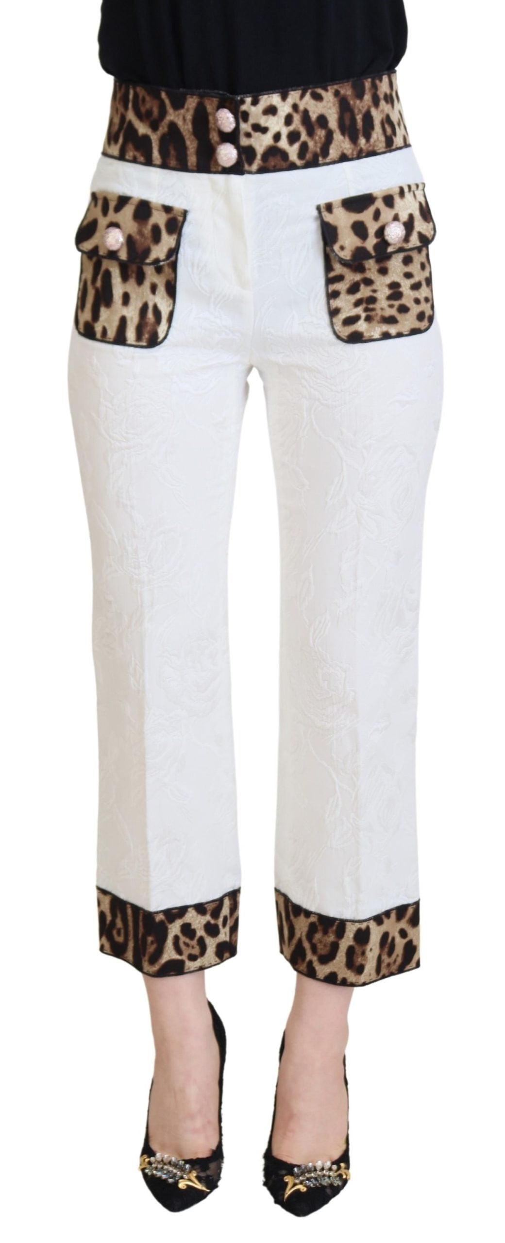 Pantalon à imprimé léopard Dolce &amp; gabbana pour un style sophistiqué