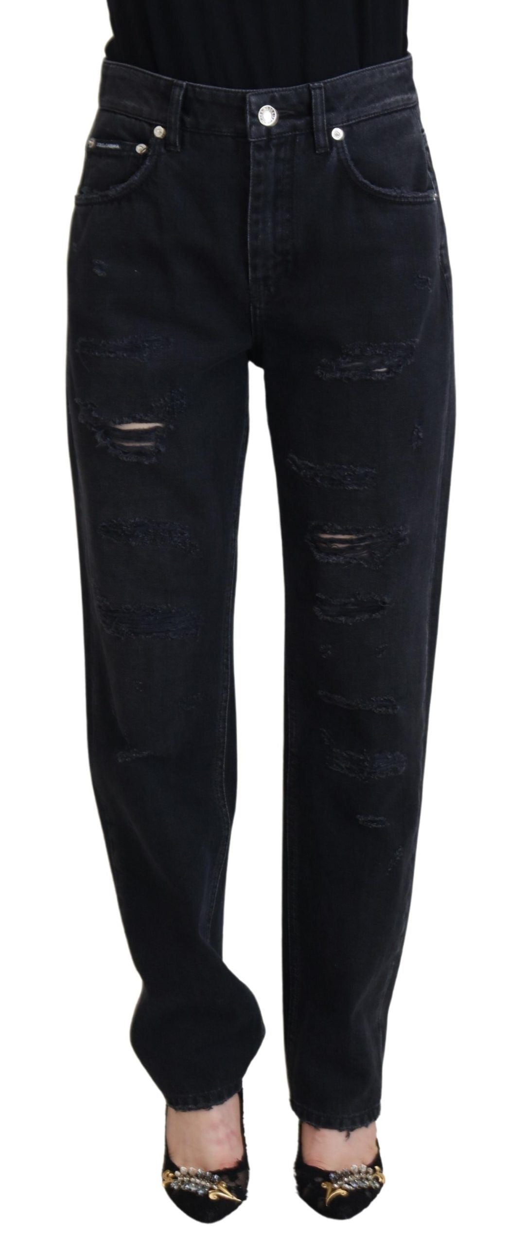 Dolce & Gabbana Chic Black Denim Pants - Elevate Your Wardrobe