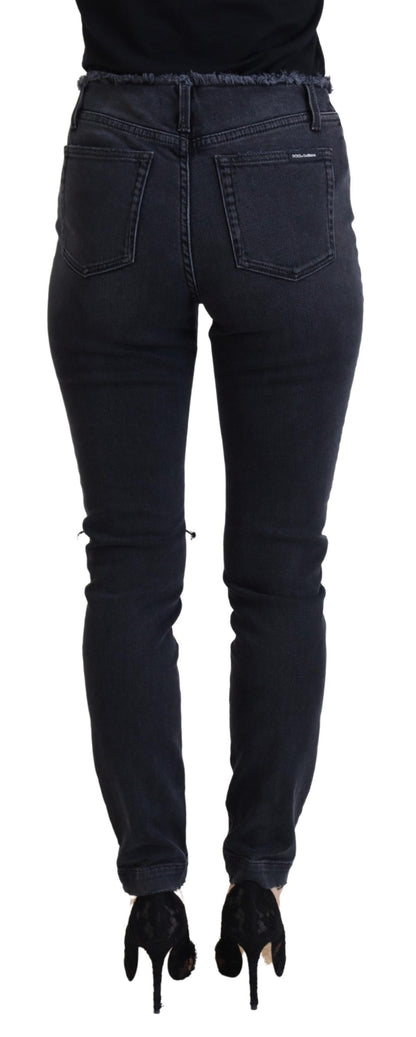 Dolce & Gabbana Sleek Black Denim Pants - Italian Couture