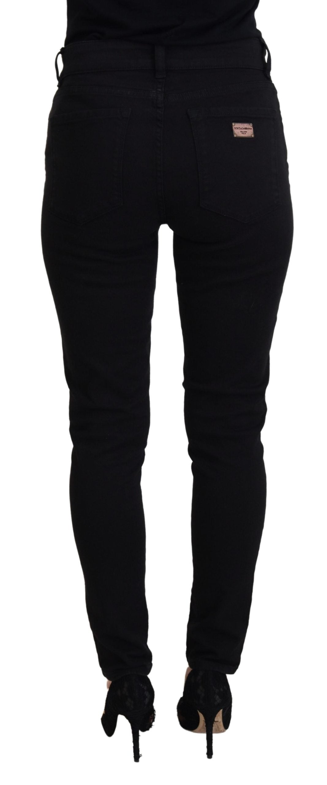 Dolce & Gabbana Elegant Black Denim Pants