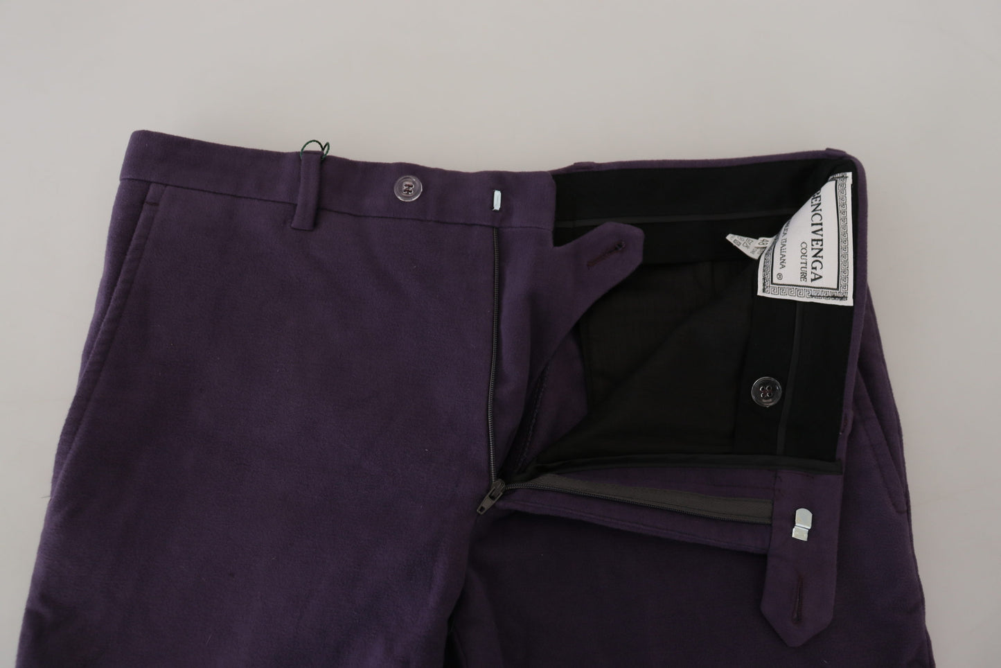 BENCIVENGA Pantalón Elegante de Algodón Morado