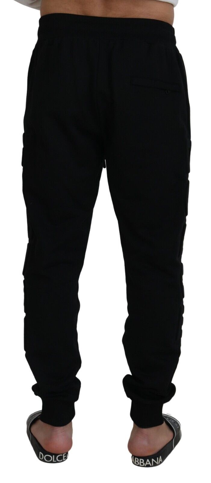 Pantalon de jogging en coton noir Dolce &amp; gabbana