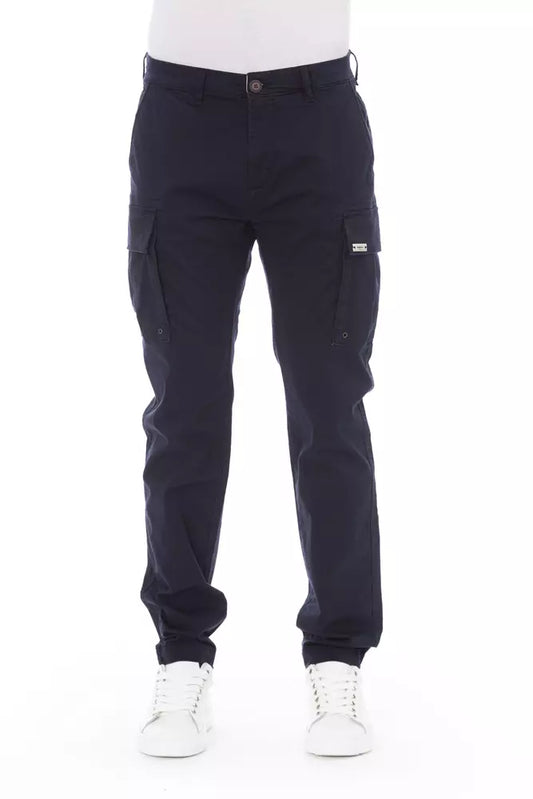 Pantalon cargo en coton bleu pour homme Baldinini Trend