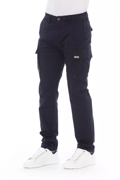 Pantalon cargo en coton bleu pour homme Baldinini Trend