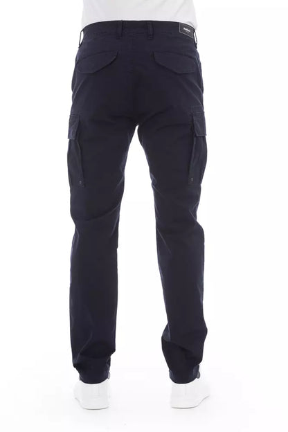 Pantalon cargo en coton bleu pour homme Baldinini Trend