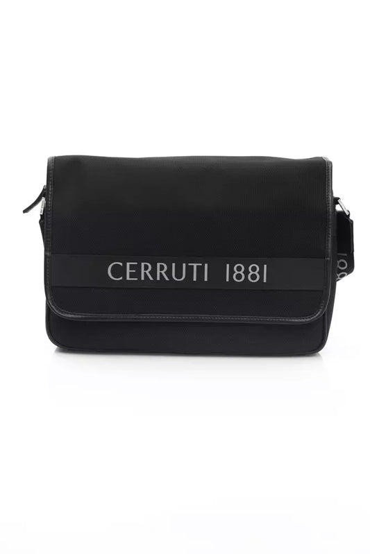 Sac bandoulière noir à logo Cerruti 1881