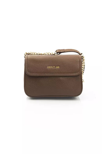 Cerruti 1881 Brown Leather Women Crossbody Bag