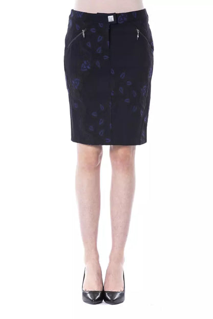 Falda de algodón azul para mujer BYBLOS