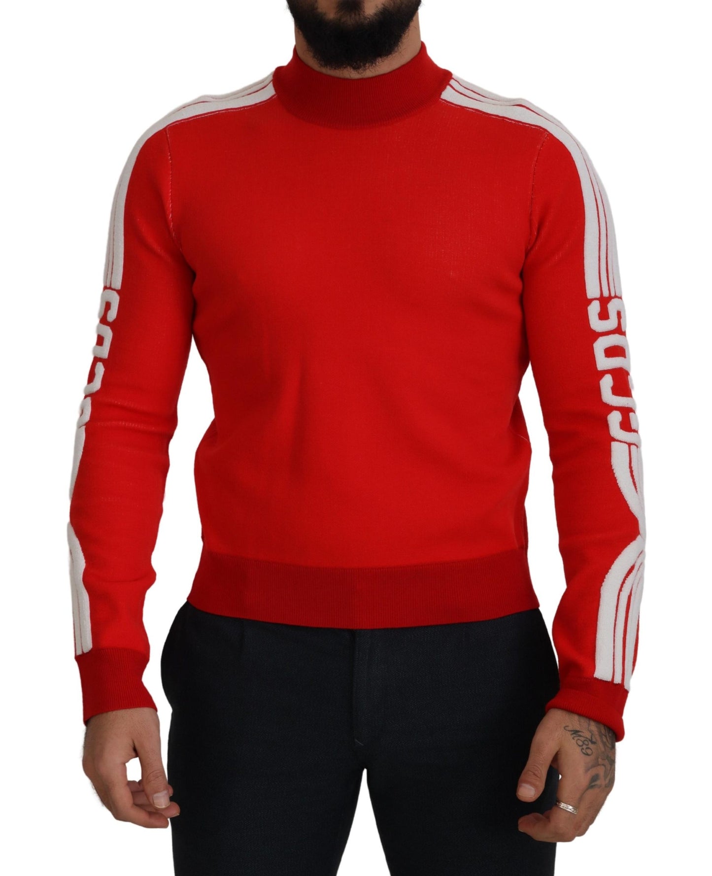 Pull rouge Gcds pour homme