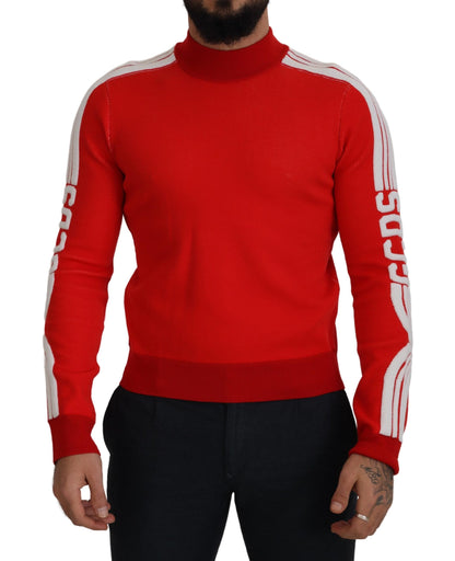 Pull rouge Gcds pour homme