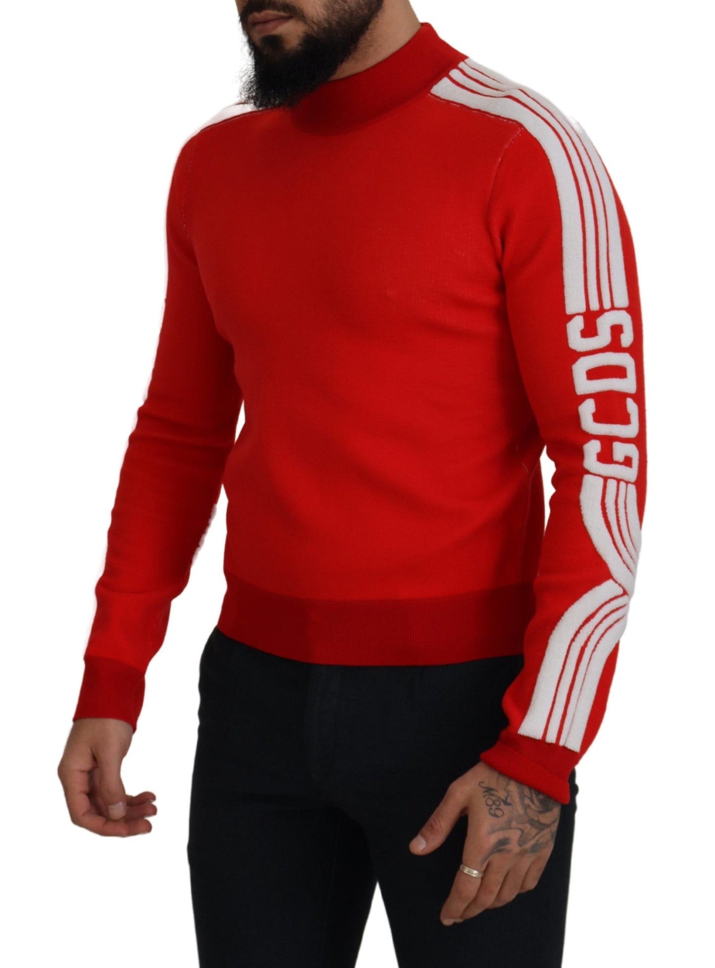 Pull rouge Gcds pour homme