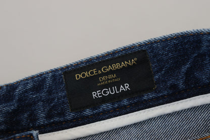 Pantalon en denim en lambeaux Dolce &amp; Gabbana pour l'homme moderne