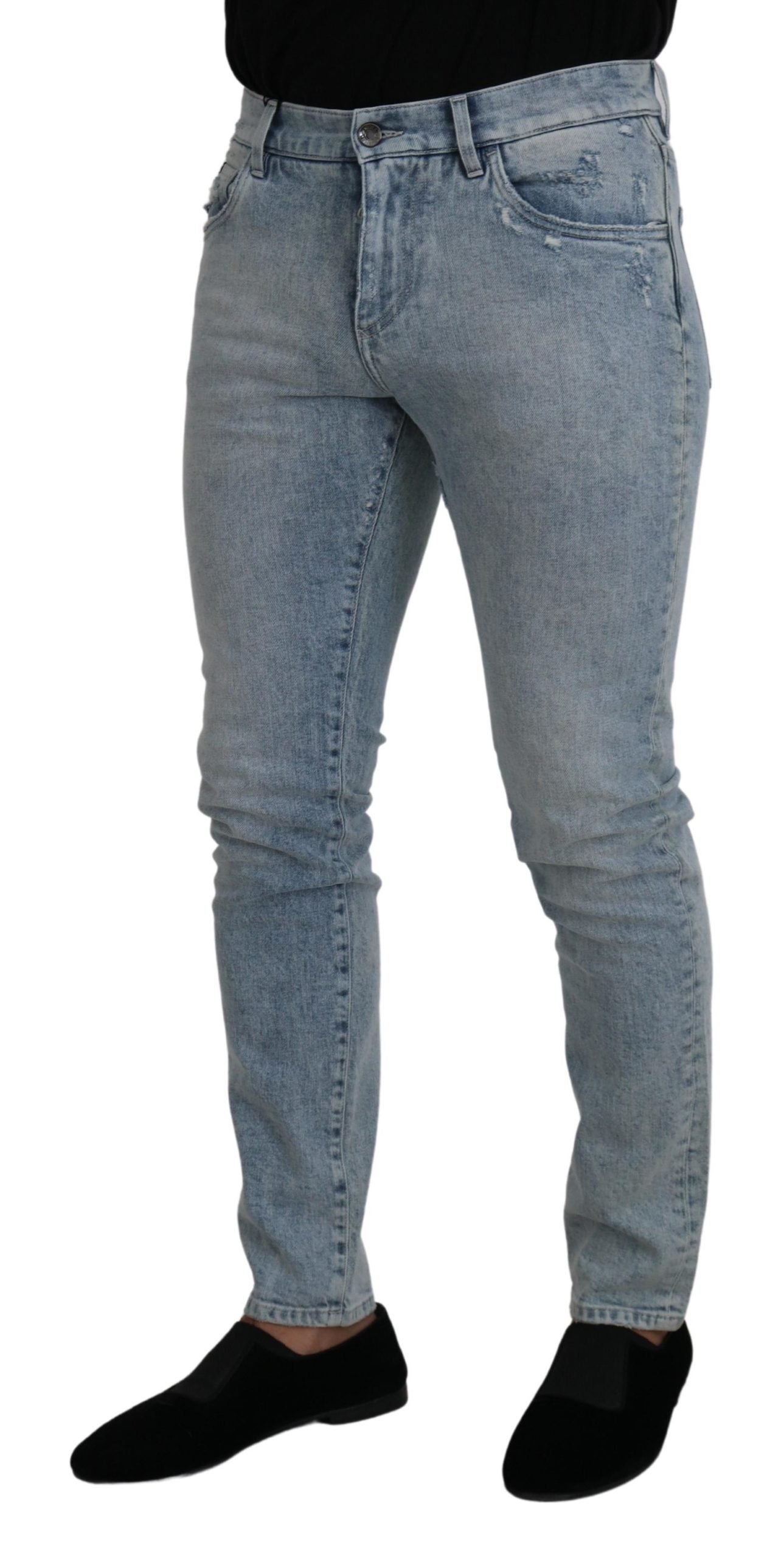 Pantalon en jean bleu clair classique Dolce &amp; Gabbana