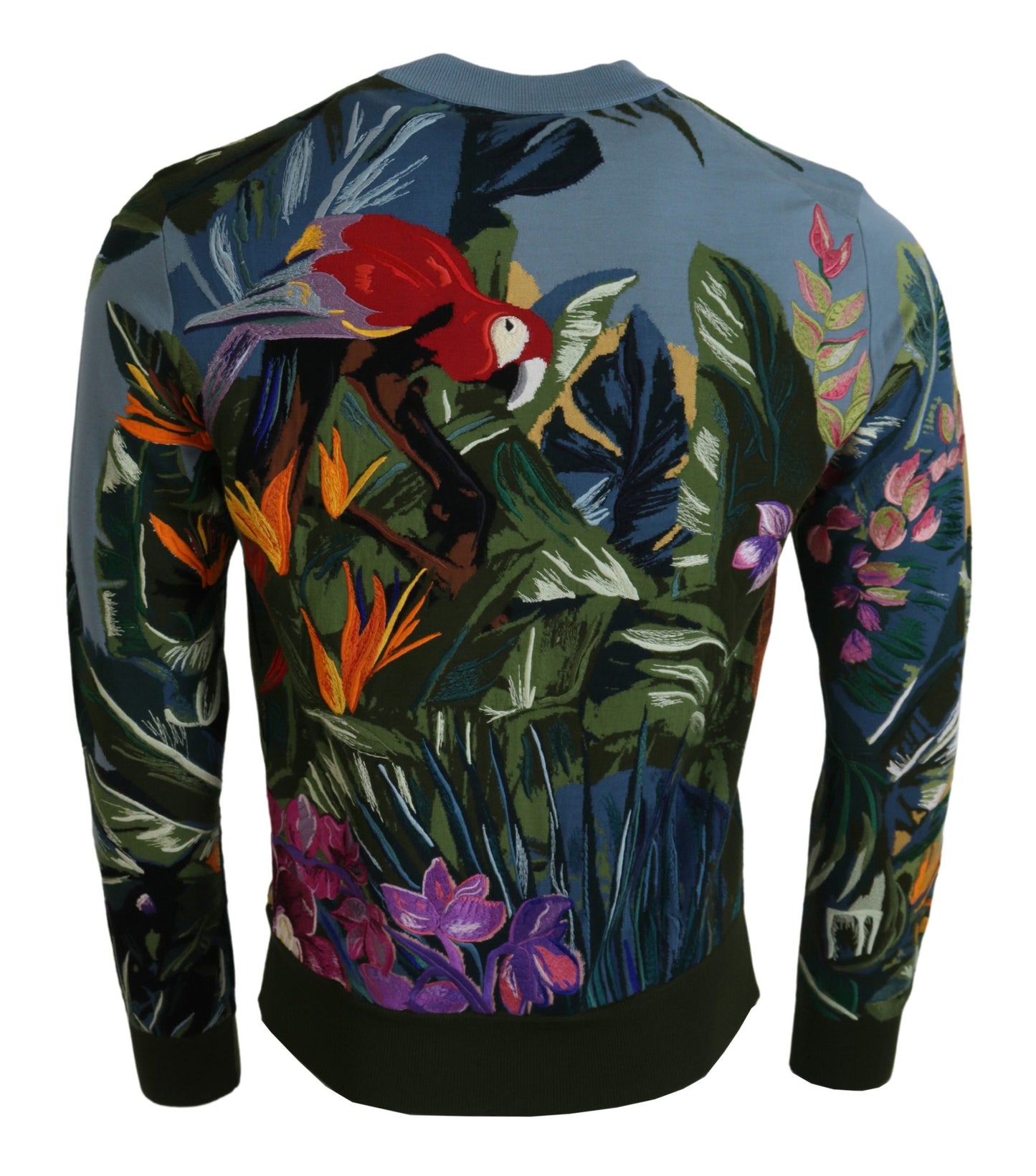 Pull en laine et soie brodée jungle Dolce &amp; gabbana