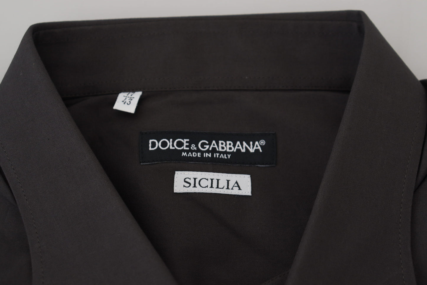 Dolce &amp; gabbana chemise habillée coupe slim sicilia grise