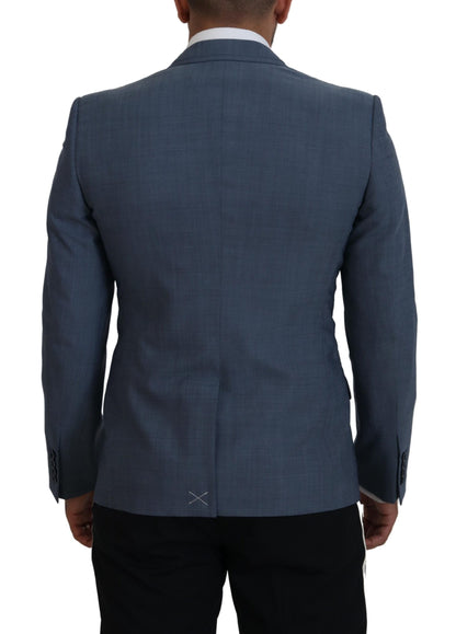 Dolce &amp; Gabbana Blazer de sport bleu à simple boutonnage