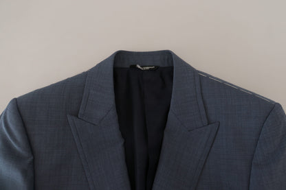 Dolce &amp; Gabbana Blazer de sport bleu à simple boutonnage