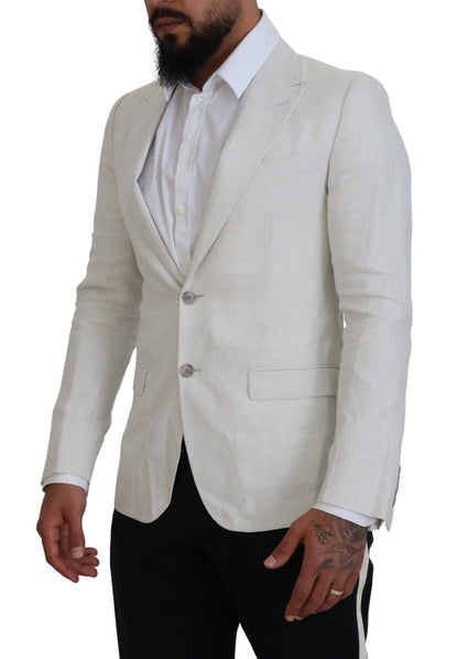 Dolce &amp; gabbana blazer blanc sicilia à simple boutonnage