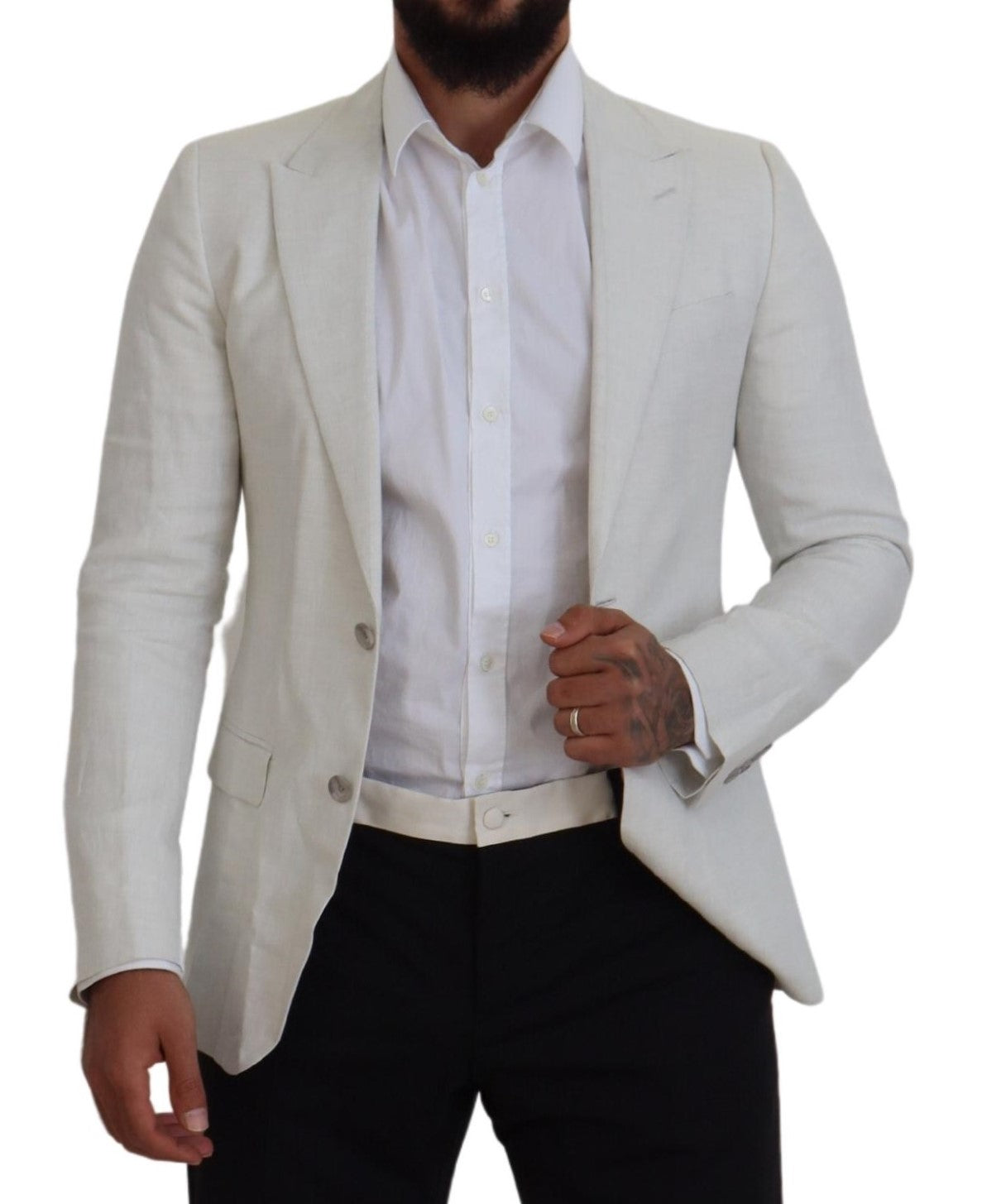 Dolce &amp; gabbana blazer blanc sicilia à simple boutonnage