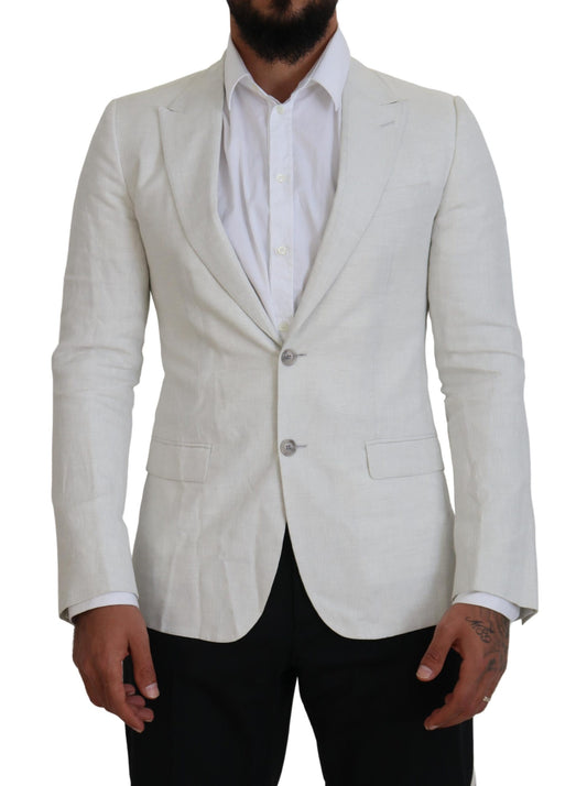 Dolce &amp; gabbana blazer blanc sicilia à simple boutonnage