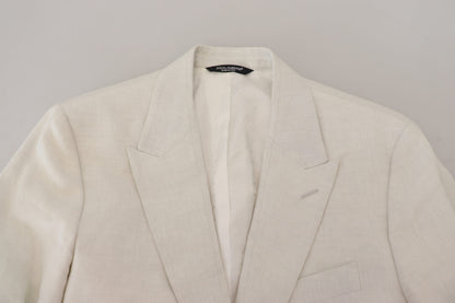 Dolce & Gabbana Elegant White Sicilia Single Breasted Blazer