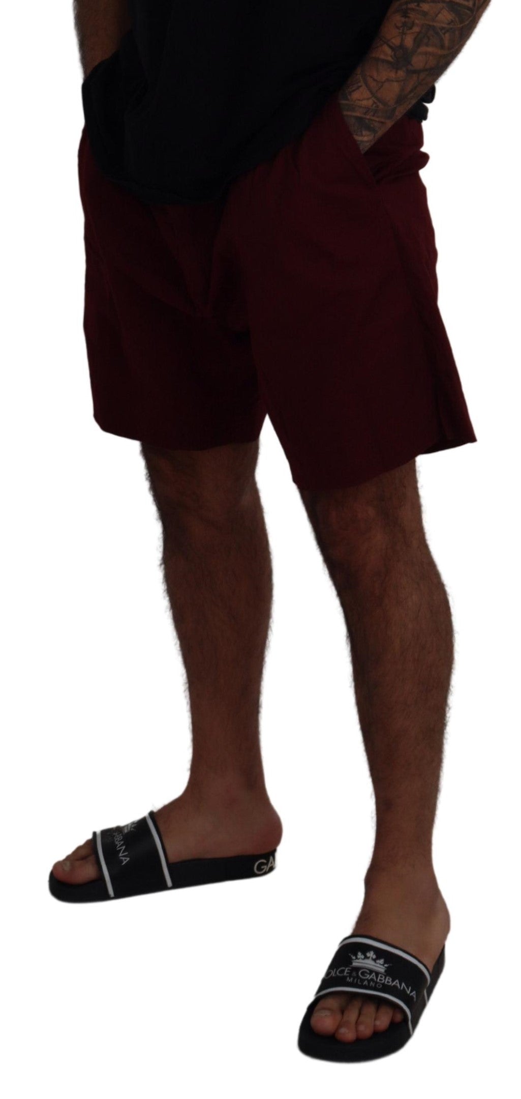 Dolce &amp; Gabbana short en coton mélangé marron