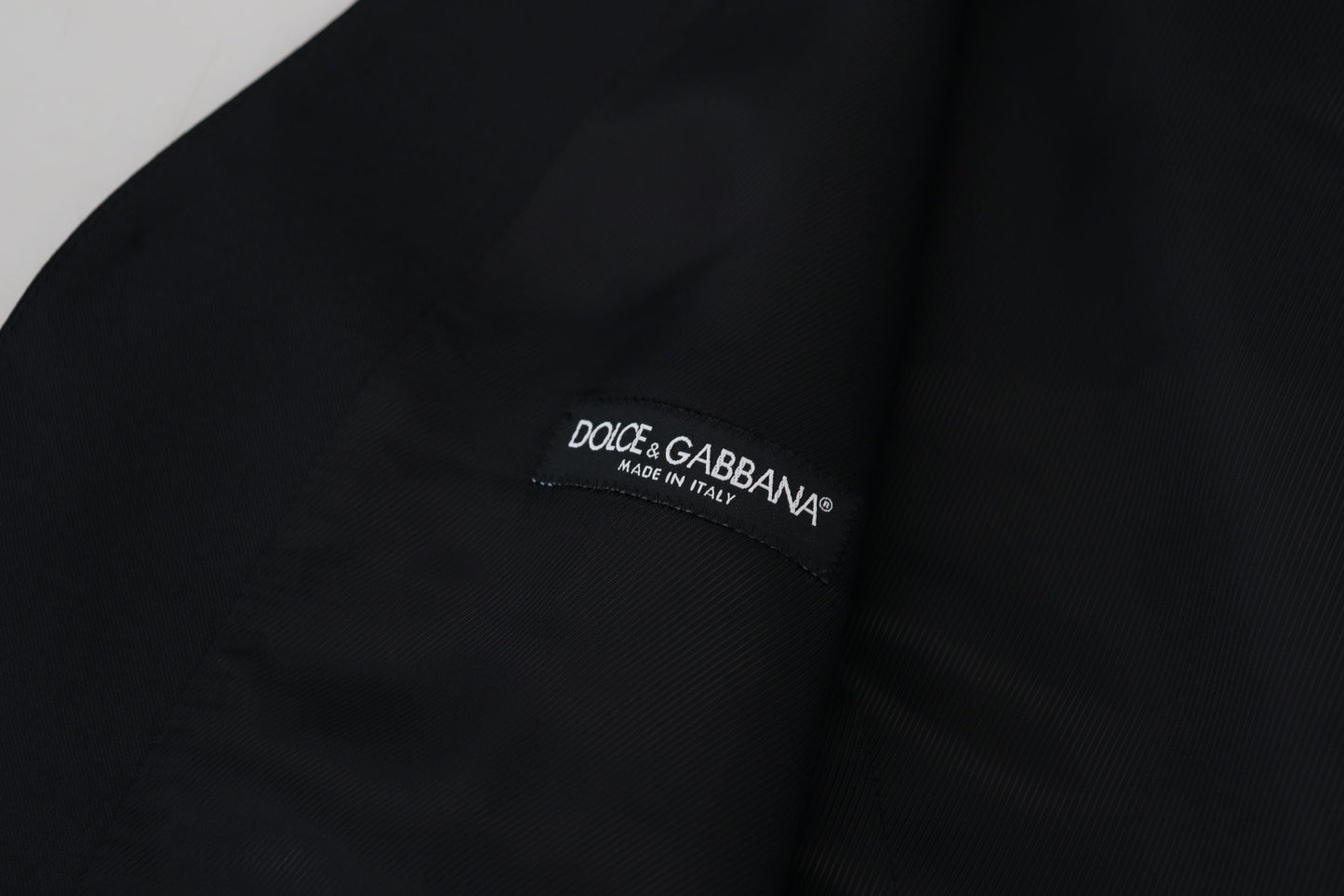 Dolce &amp; gabbana gilet habillé en laine et soie noir