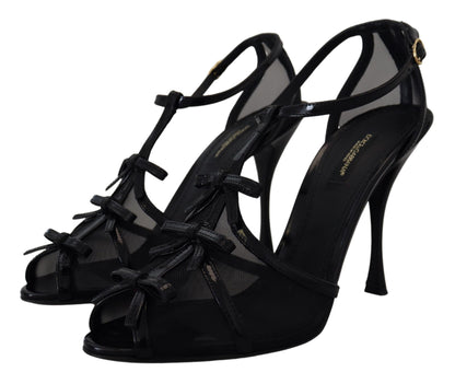 Dolce &amp; gabbana sandales noires à talons aiguilles