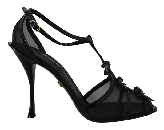 Dolce &amp; gabbana sandales noires à talons aiguilles