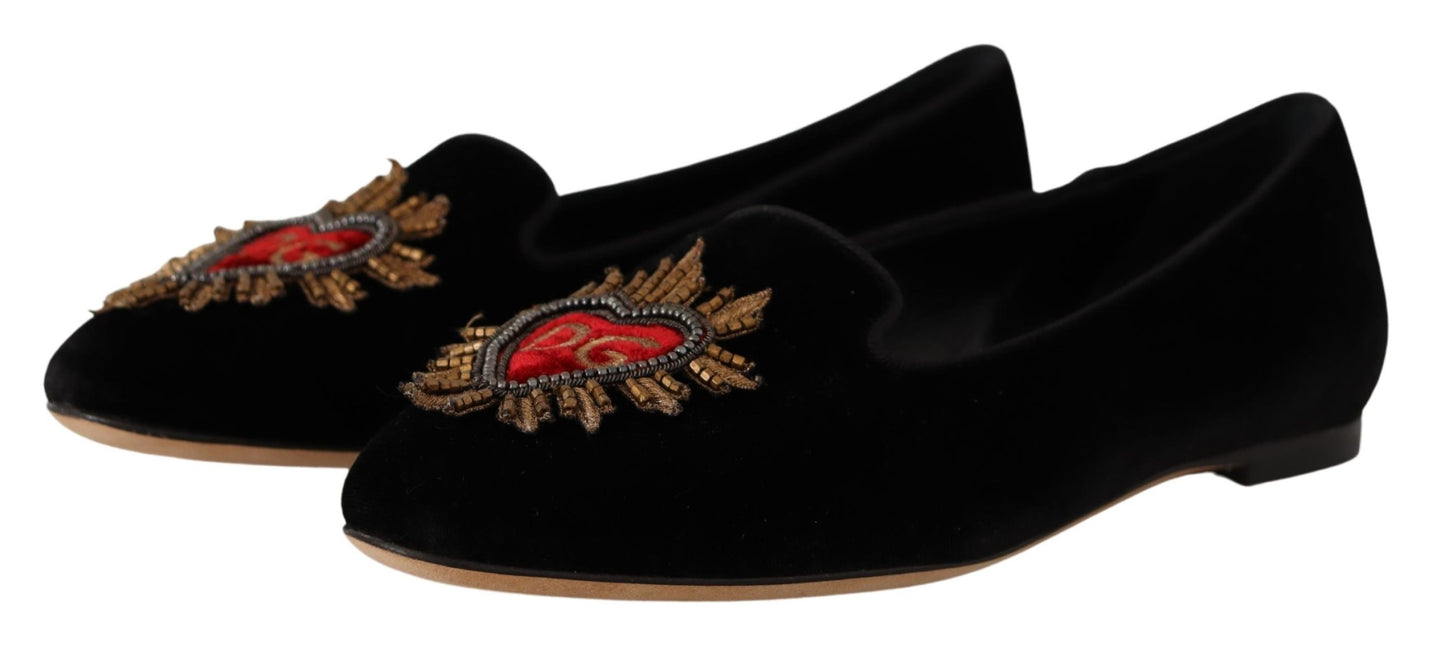 Chaussures plates en cuir verni Dolce &amp; Gabbana