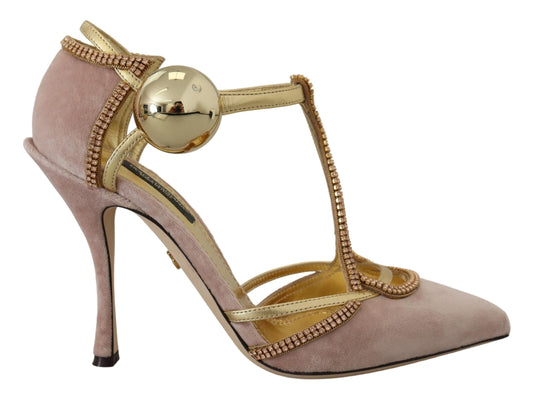 Escarpins en cristal rose Dolce &amp; gabbana à talons hauts