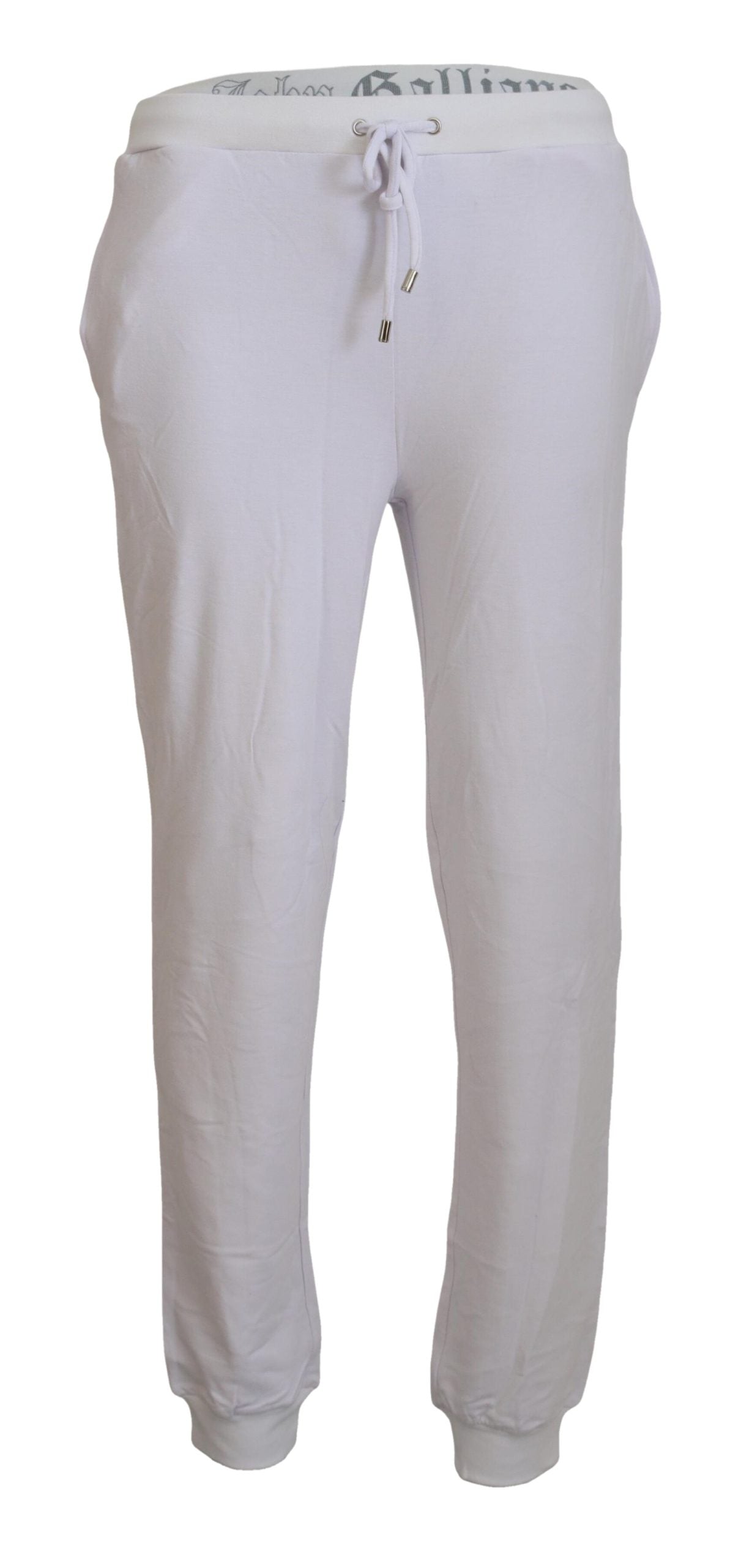 John Galliano Chic Pantalones Jogger Blancos - Elegancia Casual