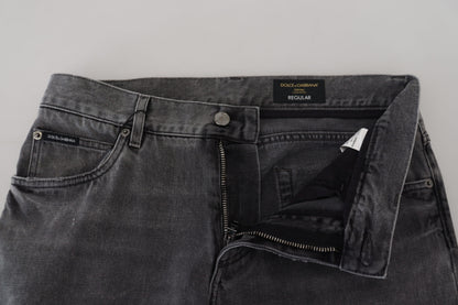 Trésor de denim à carreaux gris Dolce &amp; Gabbana