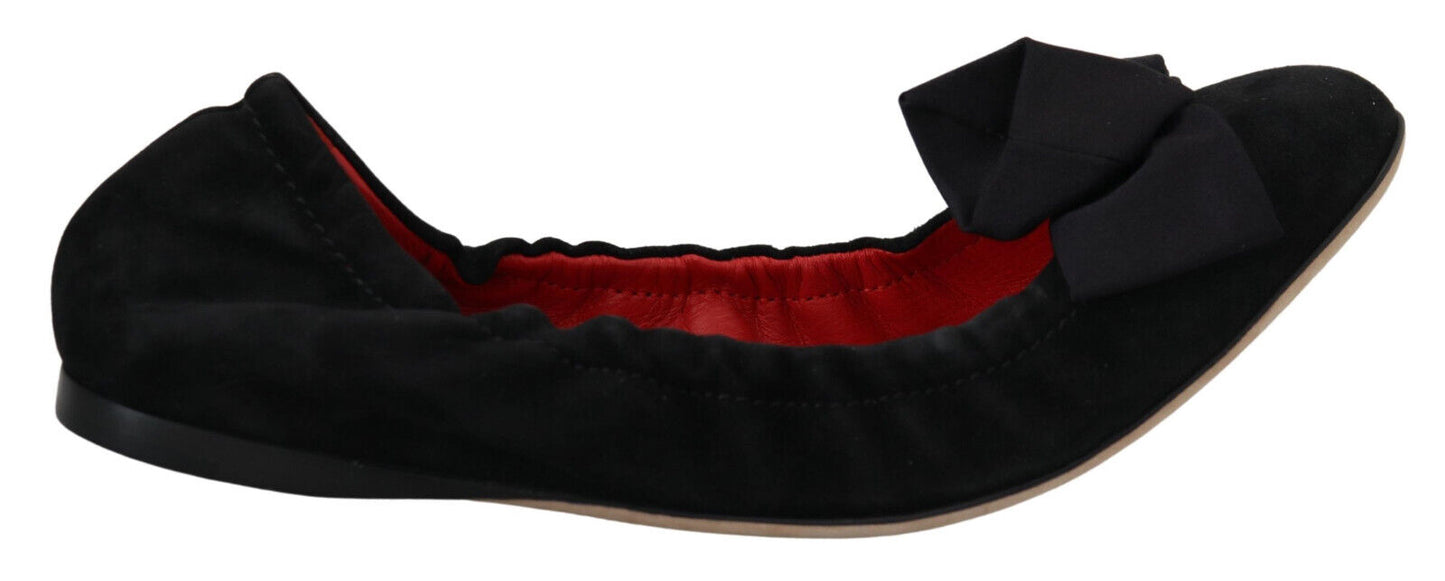 Dolce &amp; gabbana ballerines en daim noir