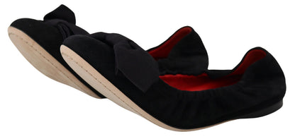 Dolce &amp; gabbana ballerines en daim noir