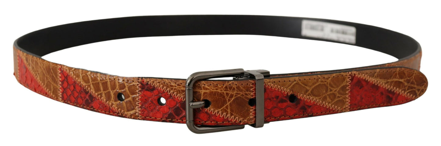 Ceinture en cuir de serpent bicolore Dolce &amp; gabbana