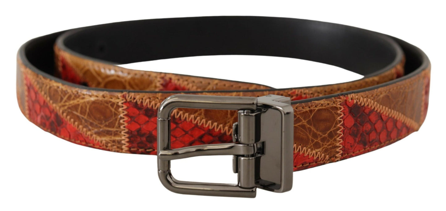 Ceinture en cuir de serpent bicolore Dolce &amp; gabbana