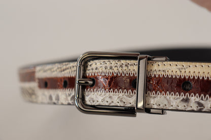 Ceinture en peau de serpent patchwork multicolore Dolce &amp; gabbana