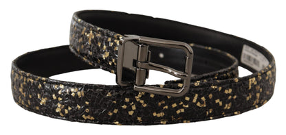 Ceinture en cuir italien Dolce &amp; Gabbana avec détail couronne