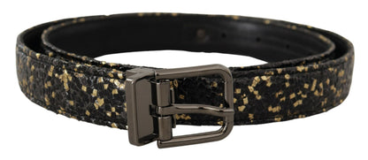 Ceinture en cuir italien Dolce &amp; Gabbana avec détail couronne