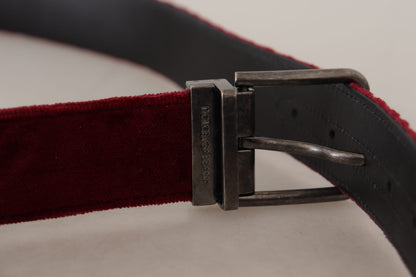 Ceinture marron en velours Dolce &amp; Gabbana