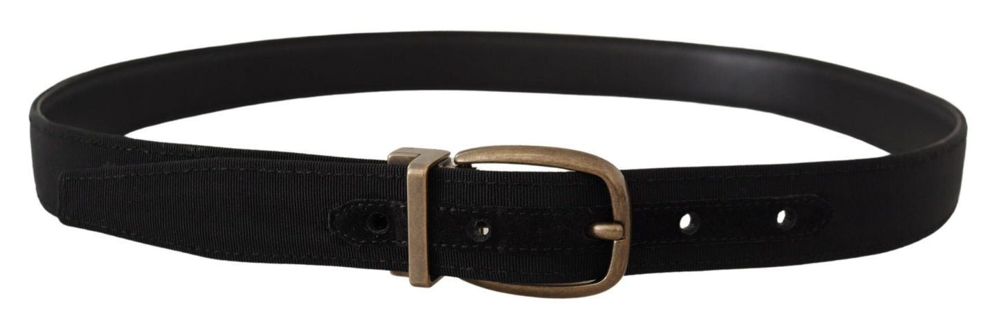 Dolce &amp; gabbana ceinture en cuir gros-grain - noir