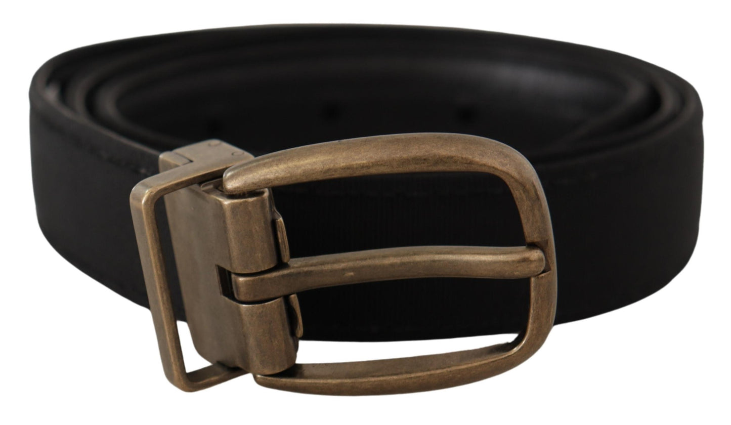 Dolce &amp; gabbana ceinture en cuir gros-grain - noir