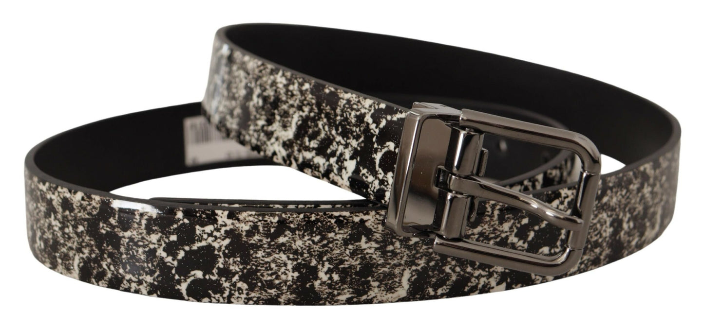 Ceinture en cuir imprimé marbre Dolce &amp; Gabbana