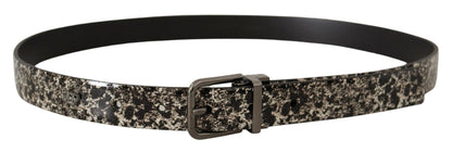 Ceinture en cuir imprimé marbre Dolce &amp; Gabbana